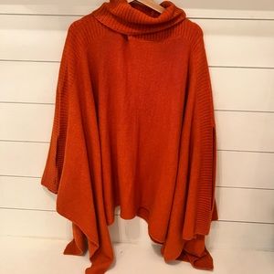LOFT orange poncho